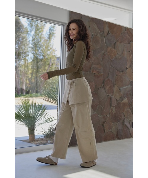 Lily様　L'appartement カーゴパンツ ベージュ　34 ALEXIA STAM（アリシアスタン） カーゴパンツ Cargo Pants With Skirt