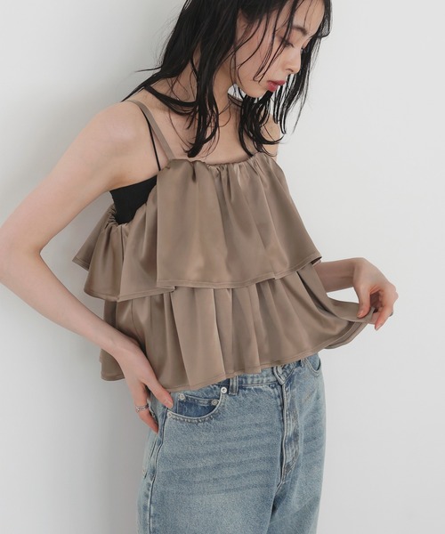 ヒステリックス　ガールフリルキャミソール⭐︎穴あきあり☆レア⭐︎ LIAN キャミソール サテンフリルキャミソール : ZOZOTOWN Yahoo