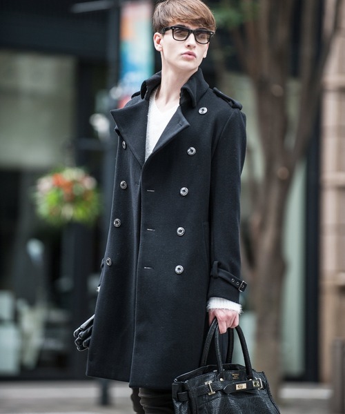 「BUFFALO BOBS」 コート 3-4 ブラック メンズ_画像9