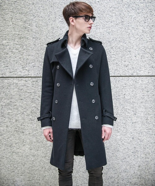 「BUFFALO BOBS」 コート 3-4 ブラック メンズ_画像10