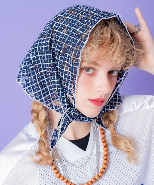 ネコレーヌ CA4LA 花柄チェック バブーシュカ ネコレーヌ様専用 CA4LA