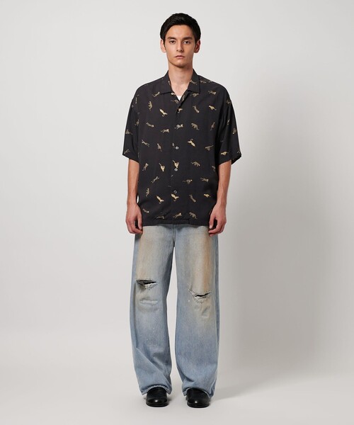 monkey time ライトオンス デニム バギー パンツ　ブラック　XL monkey time BEAUTY＆YOUTH UNITED ARROWS ジーンズ ライト