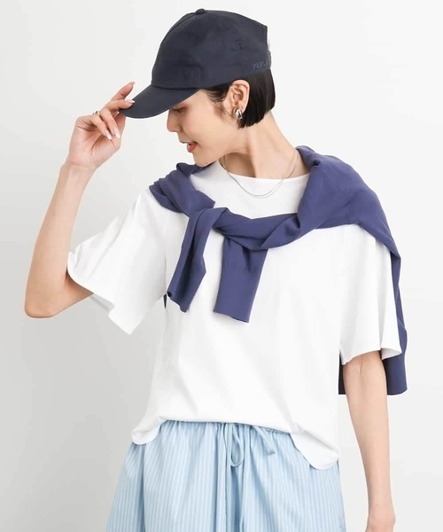 tシャツ 「接触冷感」フレアスリーブカットソー レディース