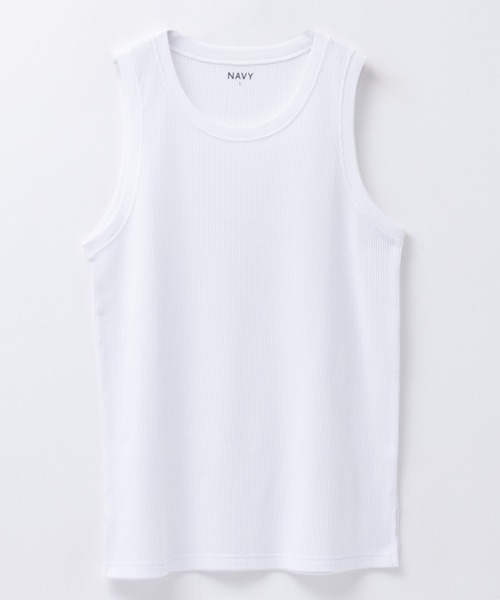 NAVY（ファッション） タンクトップ NAVY ワッフルロングタンク