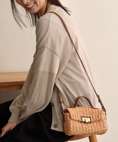ZAKKA-BOX かごバッグ カゴバッグ フラップバスケットポシェット