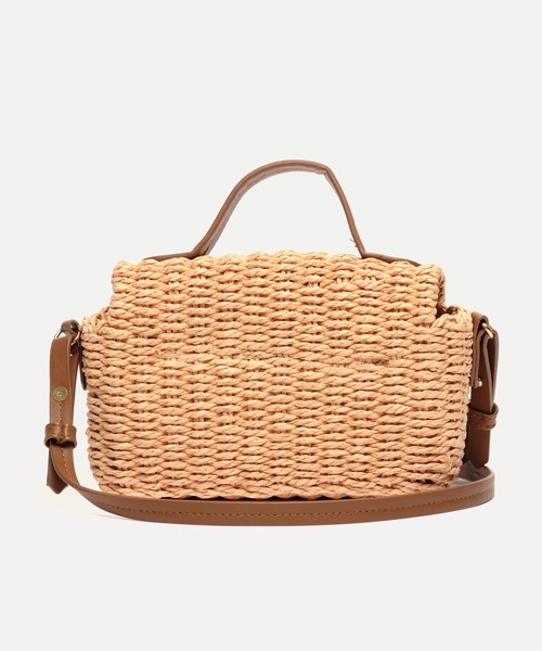 【関税送料無料】かごバスケットバッグ ZAKKA-BOX かごバッグ カゴバッグ フラップバスケットポシェット