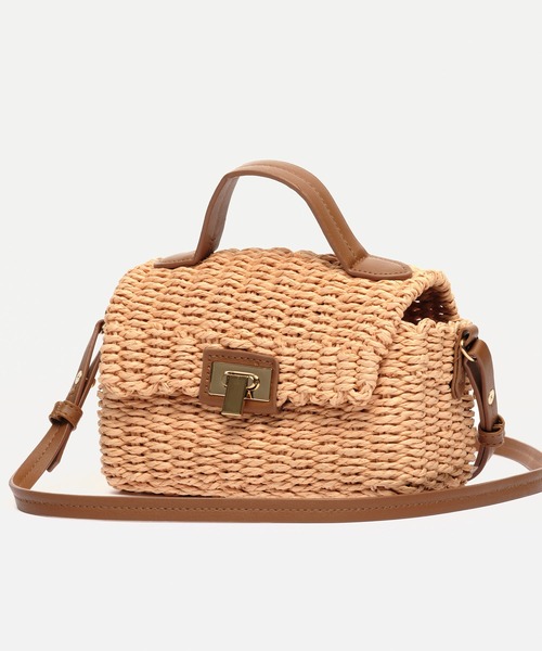 ZAKKA-BOX かごバッグ カゴバッグ フラップバスケットポシェット