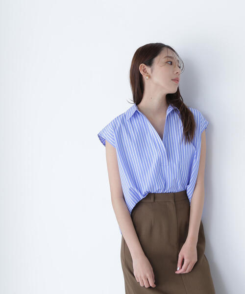 【人気】3.1 フィリップリム　ストライプ　ロングスキッパーシャツ　ブラウス 3.1 Phillip Lim スリーワンフィリップリム ブラウス F221