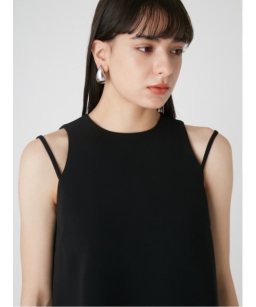 「Mila Owen」 ノースリーブブラウス 1 モカ レディース_画像8