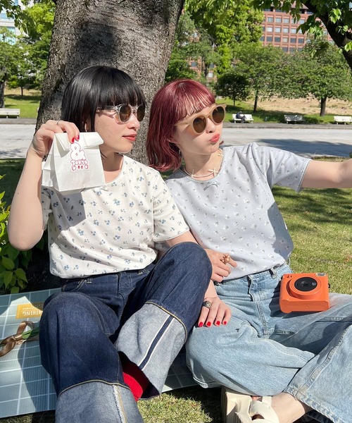 INTER FACTORY（インターファクトリー） tシャツ ちょこび - 花柄
