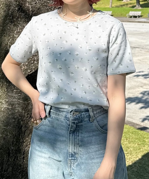INTER FACTORY（インターファクトリー） tシャツ ちょこび - 花柄