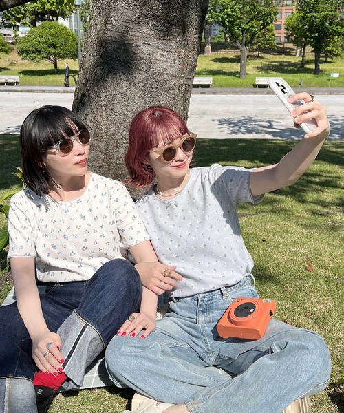 INTER FACTORY（インターファクトリー） tシャツ ちょこび - 花柄