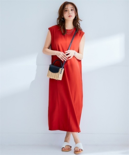 ニッセン(nissen) ワンピース 二の腕華奢見えカバータックワンピース ニッセン(nissen) ワンピース 二の腕華奢見えカバータックワンピース