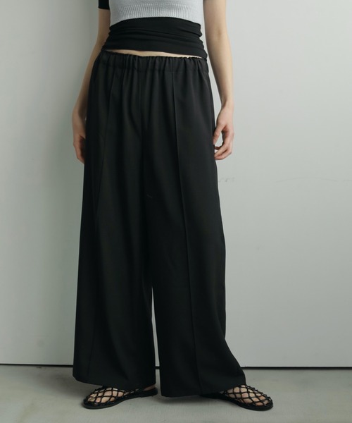anuke（アンヌーク） パンツ Pintuck Wide Pants レディース