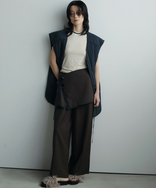パンツ anuke anuke パンツ Pintuck Wide Pants レディース : ZOZOTOWN Yahoo