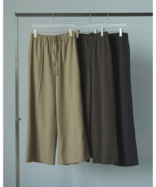 anuke（アンヌーク） パンツ Pintuck Wide Pants レディース