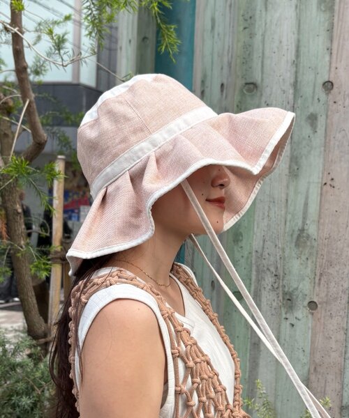 CIAOPANIC TYPY 帽子 ハット 「UV」たためるジュートフリルHAT
