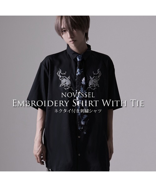 NOVESSEL シャツ A'GEM/9 × .kom「NOVESSEL/ノベセル」ジャガード総柄