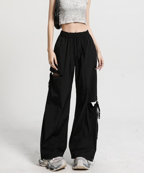 gossip!ロサンゼルス カーゴパンツ Y2Kガーリー＊速乾ストレートカーゴ