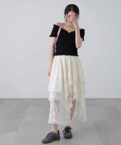 tシャツ ２ＷＡＹシャーリングオフショルカットソー レディース FREE'S MART tシャツ 2WAYシャーリングオフショルカットソー