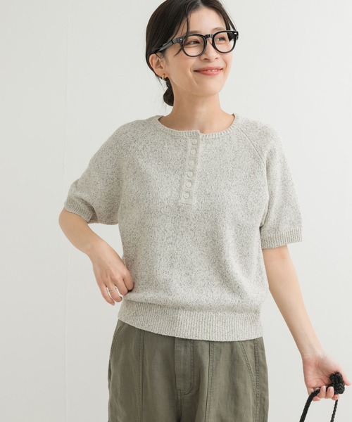 URBAN RESEARCH DOORS ニット セーター MIXメランジ半袖ニット