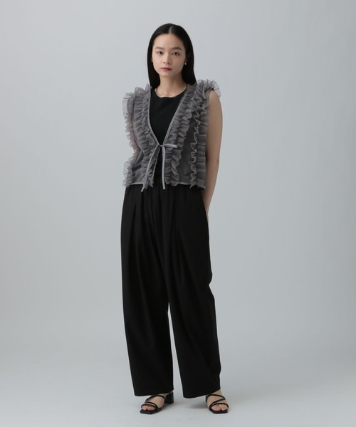 LEPSIM　Wジッパーフリルベスト LEPSIM｜シアーチュールフリルベスト | Rakuten Fashion(楽天