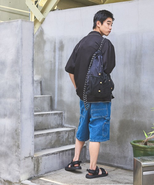ニコアンド　niko and… カラーコードナップサック　黒　リュック　完売品 niko and ｜カラーコードナップサック | Rakuten Fashion