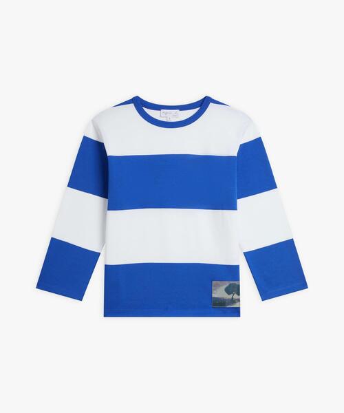 tシャツ ボーダー コットン 7分袖 Tシャツ ”Lil Cool” レディース