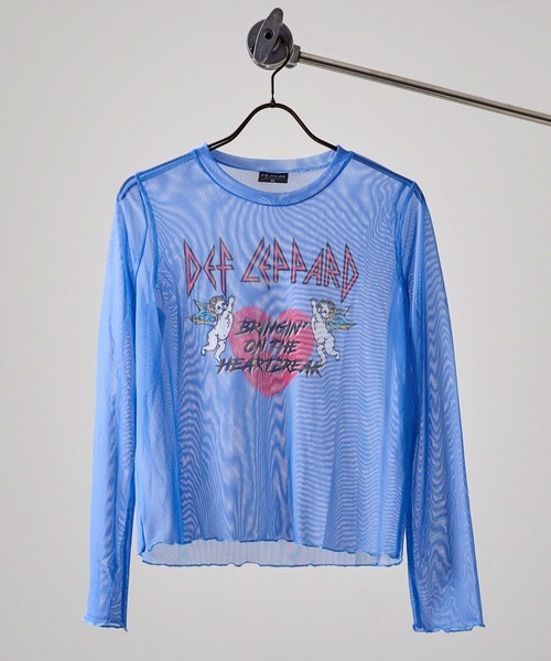 tシャツ ROCK OFF ロックオフ Famous Person Graphic Mesh T-shirts クロップド丈 メッシュ ロックT シア