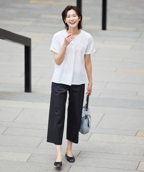 「J.PRESS」 半袖ブラウス T15 グレー レディース J.PRESS 「J.PRESS」 半袖カットソー T15 グレー レディース