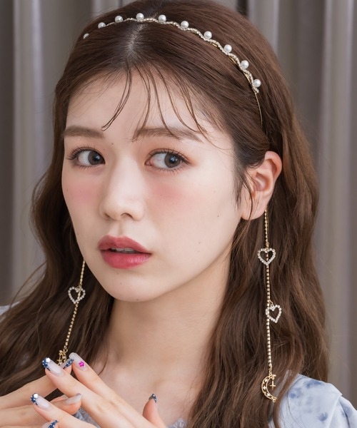 クチュールバイロジータ カチューシャ ムーン×ハートチェーン