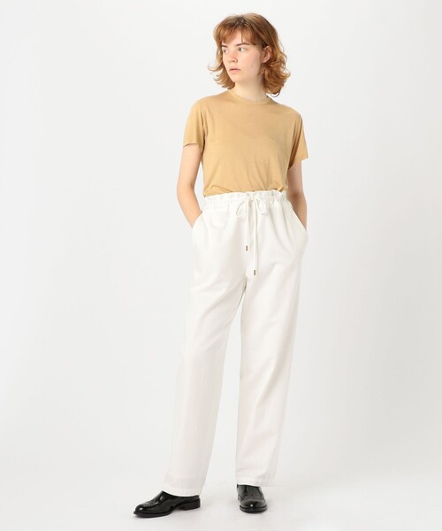 「BASERANGE」 半袖Tシャツ S ライトベージュ レディース_画像4