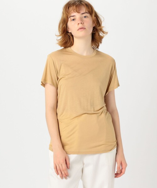 「BASERANGE」 半袖Tシャツ S ライトベージュ レディース_画像5