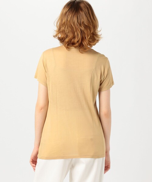 「BASERANGE」 半袖Tシャツ S ライトベージュ レディース_画像8