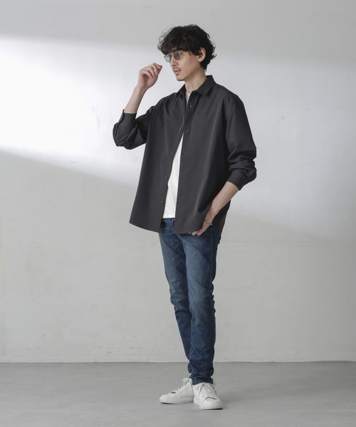 「NANO universe」 スキニーデニムパンツ L ブルー メンズ