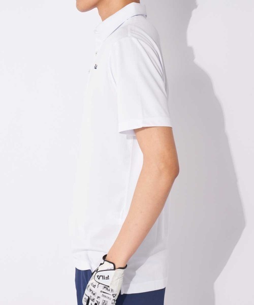 「FILA GOLF」 半袖ポロシャツ MEDIUM ホワイト メンズ