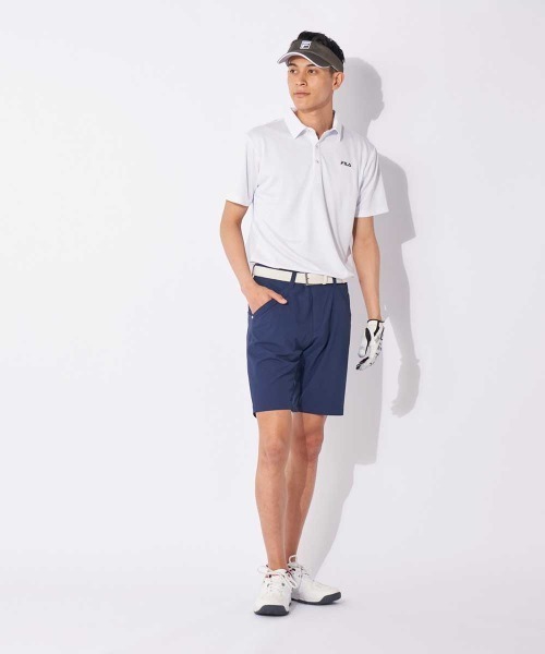 「FILA GOLF」 半袖ポロシャツ MEDIUM ホワイト メンズ