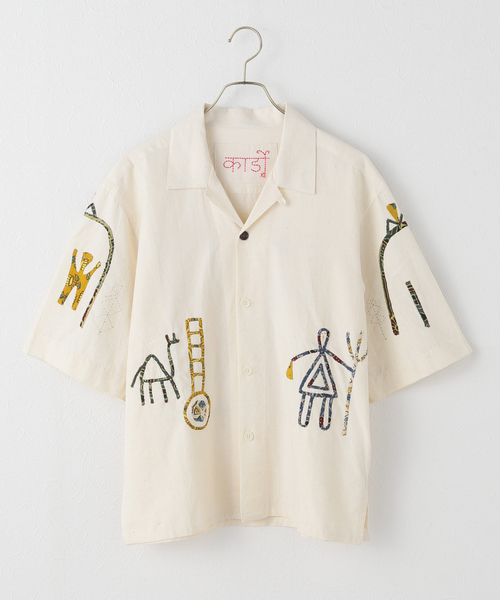 ブラウス シャツ KARDO/カルド RONEN カディコットンハンドアップリケシャツ レディース