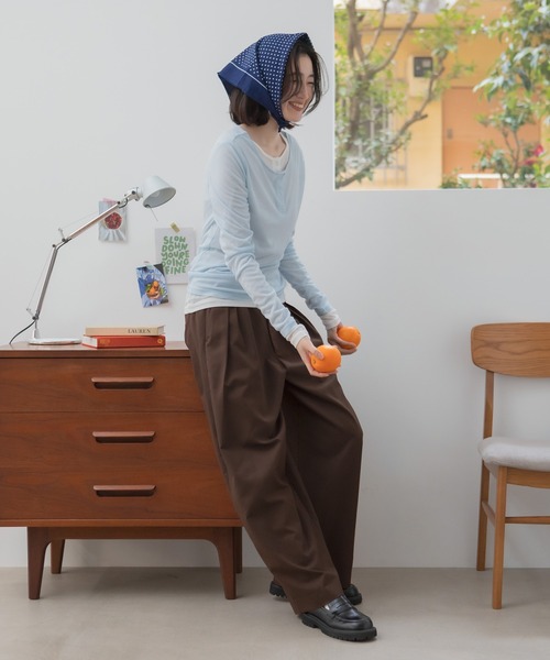 HEILIS（ヘイリス） ヘンリーネック tシャツ 「新色追加」シアーリブ
