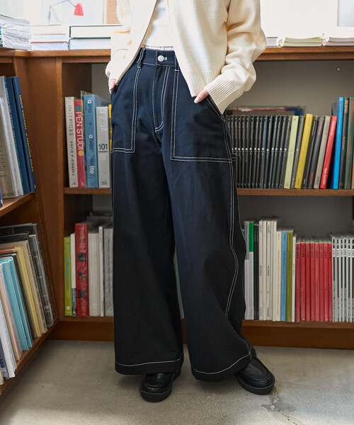 プリーツプリーズ ベーシック ワイドパンツ サイズ1 FREAK'S STORE（フリークスストア） カーゴパンツ ペインター ワイド