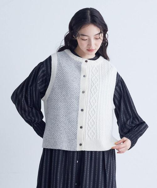 Y*i様 うさと　はおり　2way青ベスト・ジレ 楽天市場】クーポン利用で3180円！ベスト《2wayフレアジレベスト