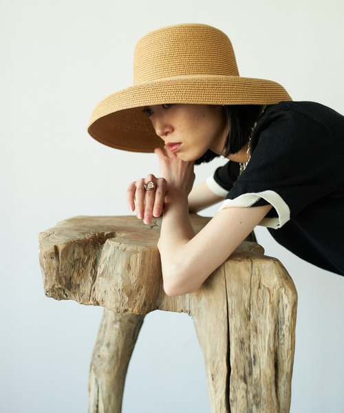 「VACANCY」 ストローハット FREE ベージュ レディース_画像4