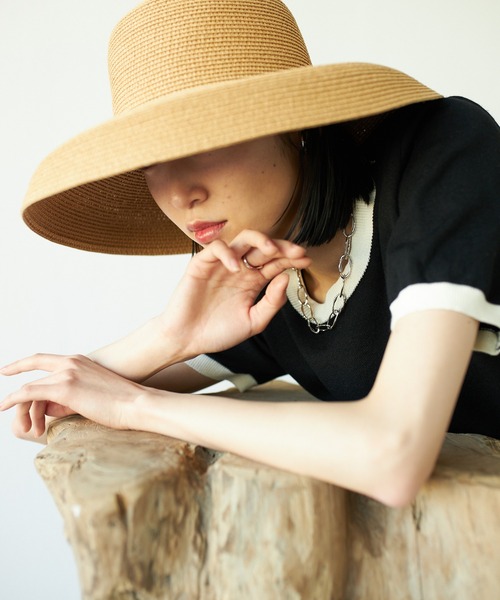 「VACANCY」 ストローハット FREE ベージュ レディース_画像6