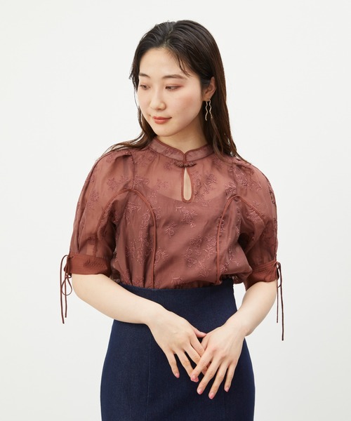 「LILY BROWN」 半袖ブラウス FREE ブラック レディース_画像2