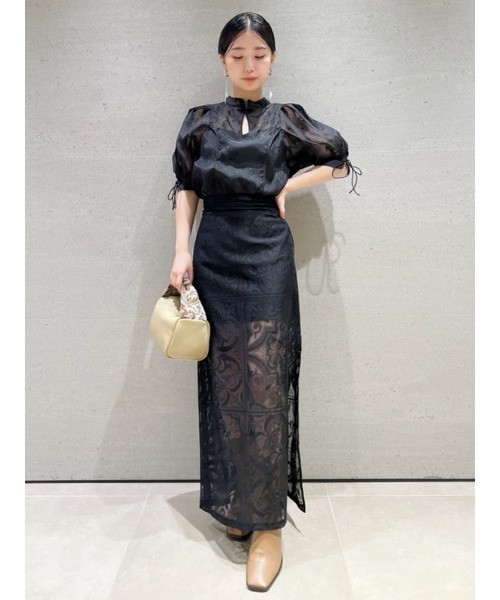 「LILY BROWN」 半袖ブラウス FREE ブラック レディース_画像6