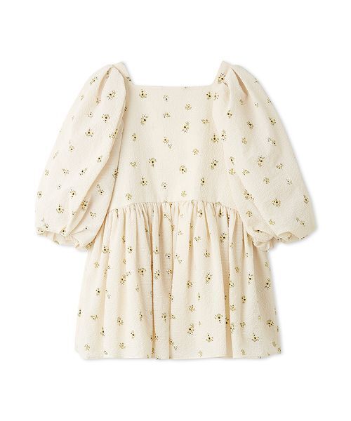 Mila Owen ブラウス シャツ バックリボンバルーンスリーブチュニック