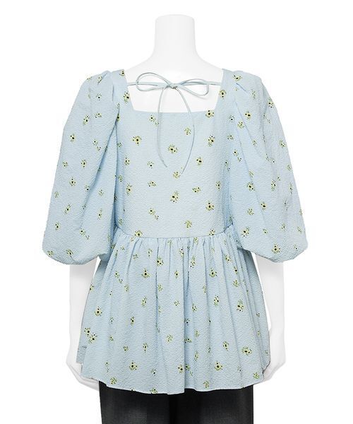 Mila Owen（ミラオーウェン） ブラウス シャツ バックリボンバルーン