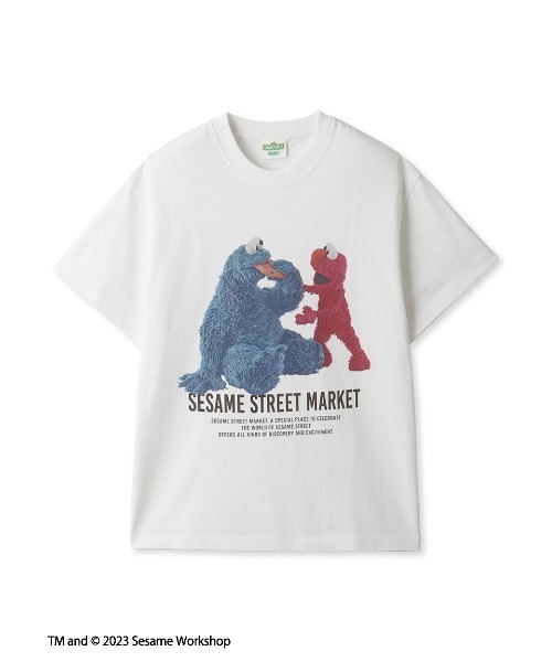 「SESAME STREET」 半袖Tシャツ LARGE ホワイト レディース_画像2