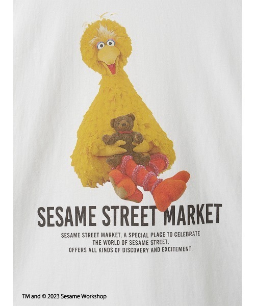 「SESAME STREET」 半袖Tシャツ LARGE ホワイト レディース_画像5
