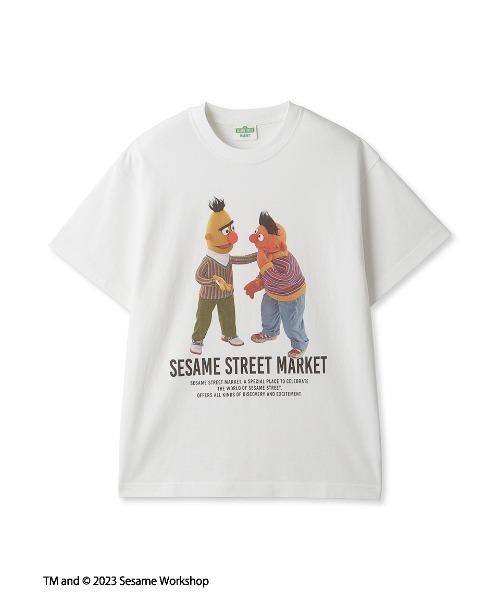 「SESAME STREET」 半袖Tシャツ LARGE ホワイト レディース_画像6